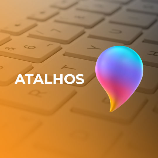 Teclas de atalho do Paint 3D