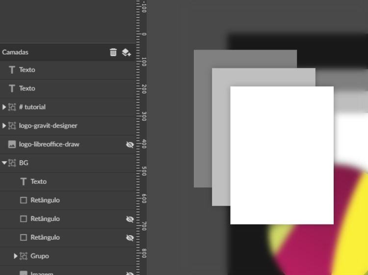 Camadas no Gravit Designer