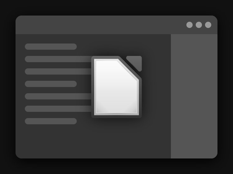 Modo escuro no LibreOffice